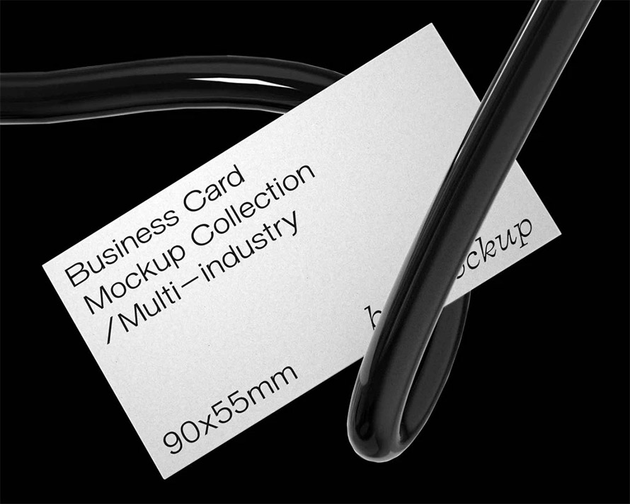 Abstract Business Card Mockup