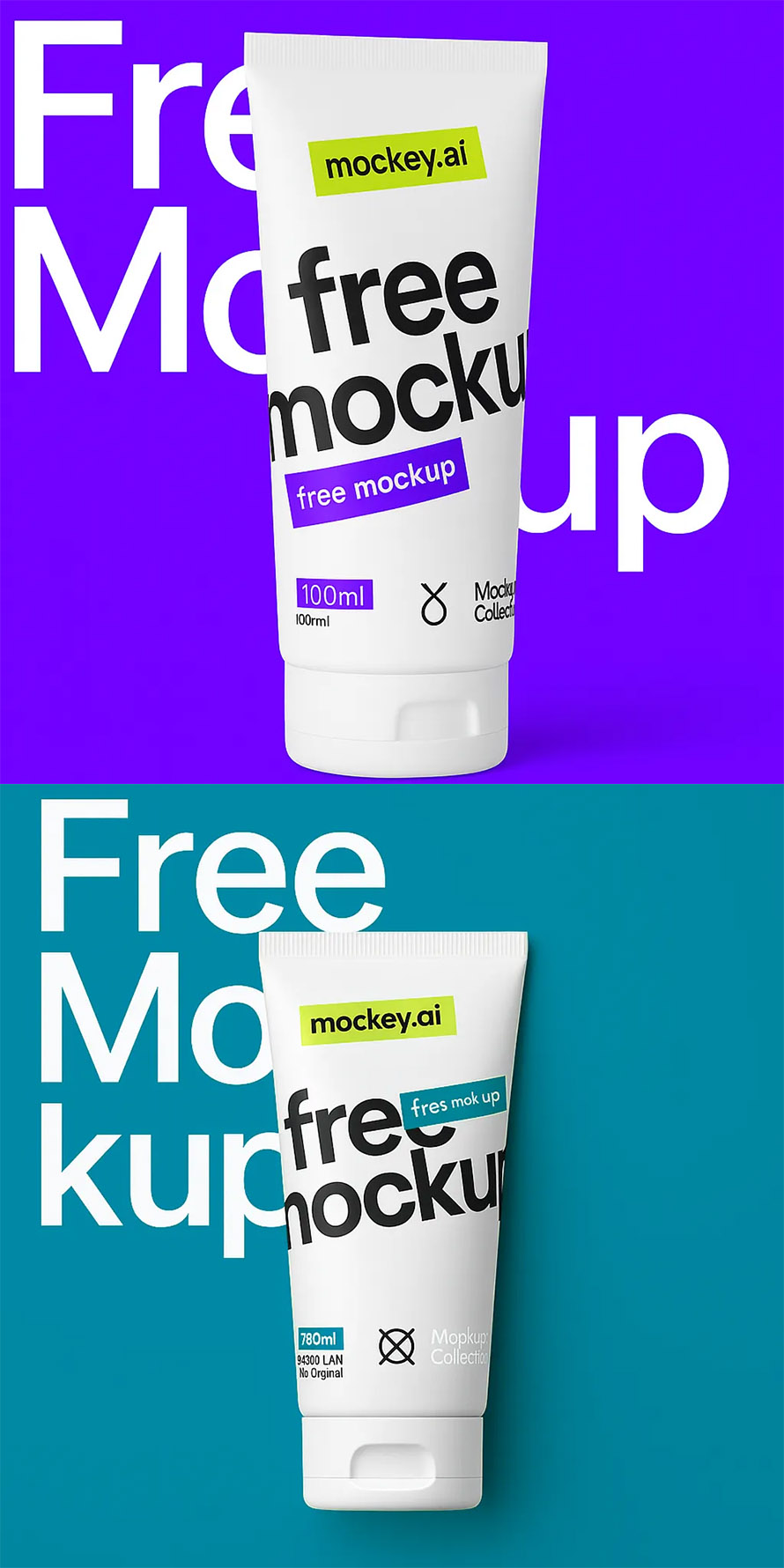 Free Packaging Tube Mockup Collection