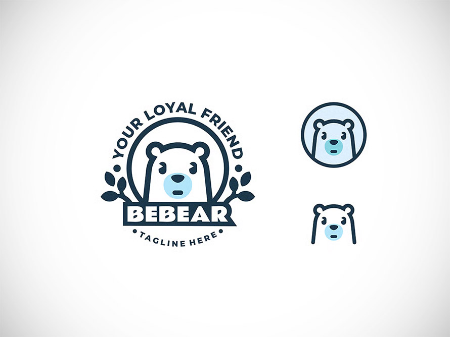 Bear Simple Mascot Logo