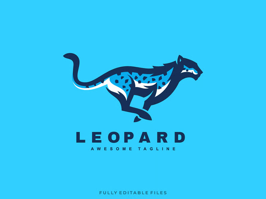 Snow Leopard Color Mascot Logo