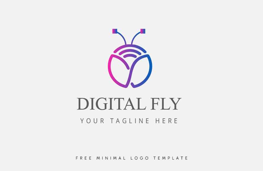 Free Minimal Digital / Tech Logo Template
