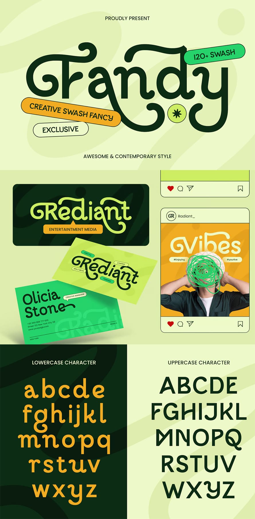 Fandy Creative Swash Fancy Font