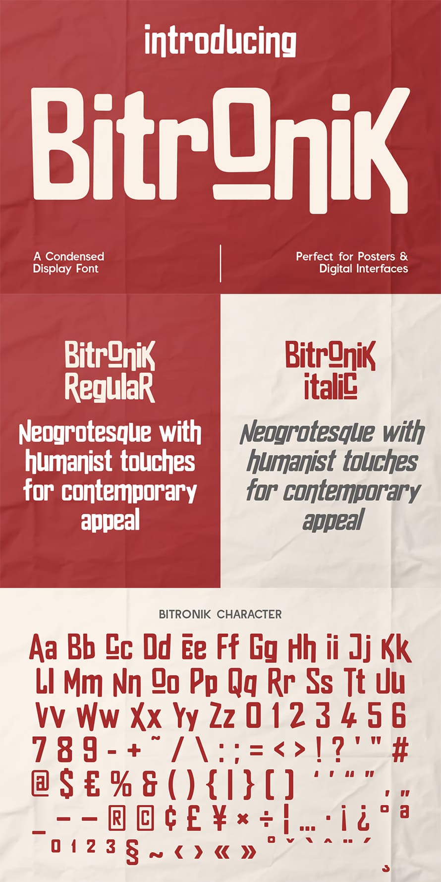 Bitronic Condensed Display Font