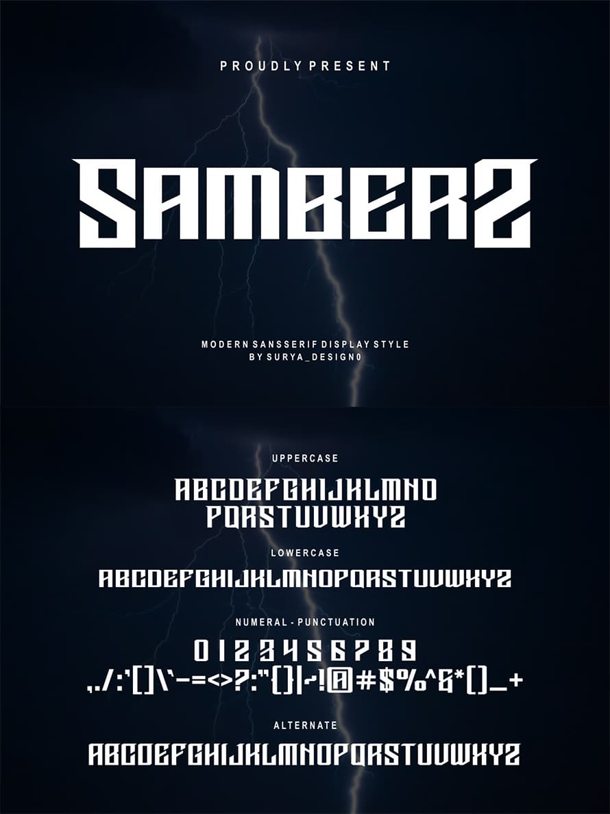 Samberz Display Font
