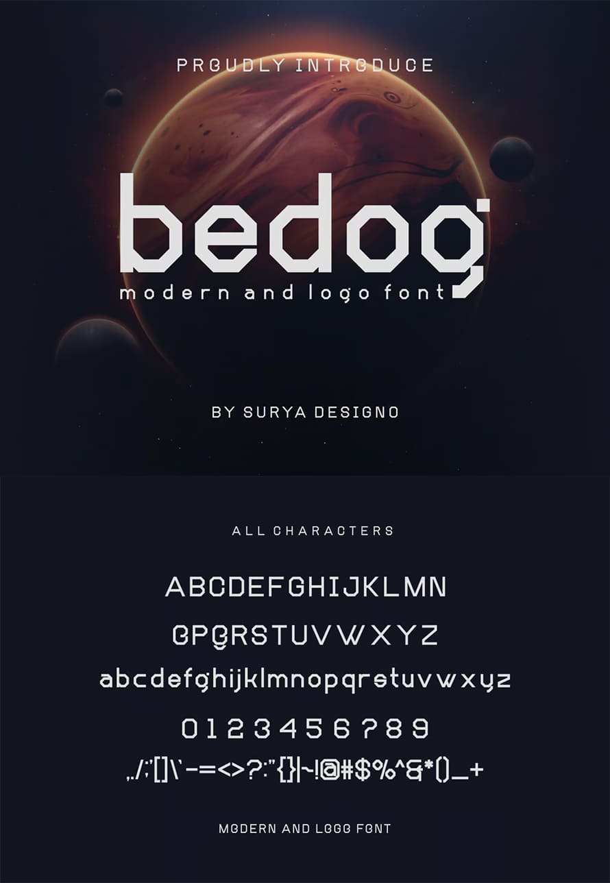 Bedog Display Font