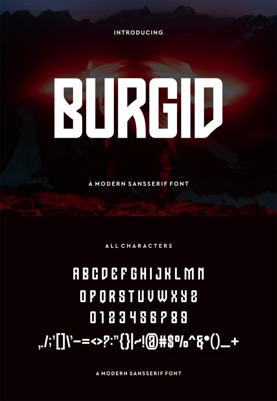 Burgid Sans Serif Display Font