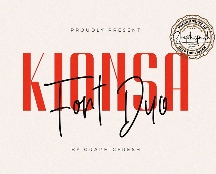 Kionsa Ultra Condensed Font Duo