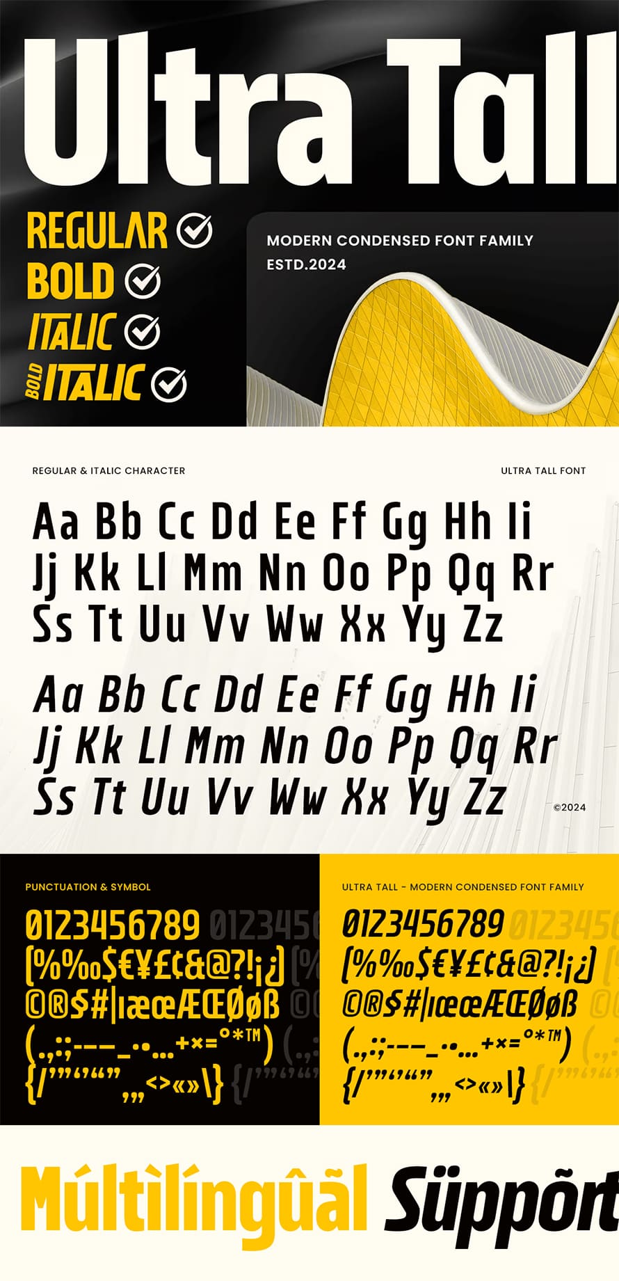 Ultra Tall Modern Condensed Font