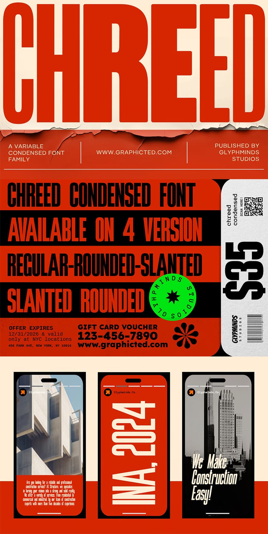 Chreed Variable Condensed Font