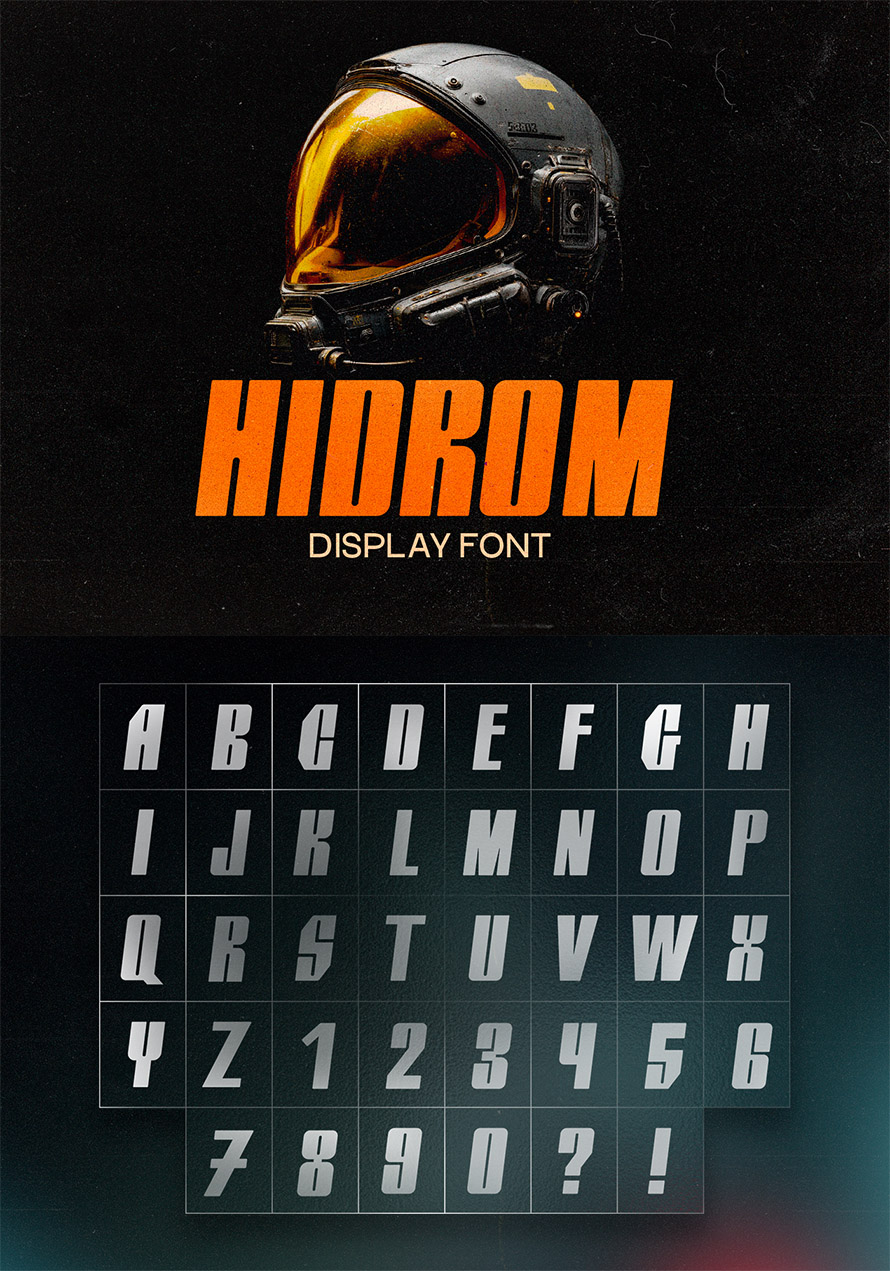HIDROM Free Display Font