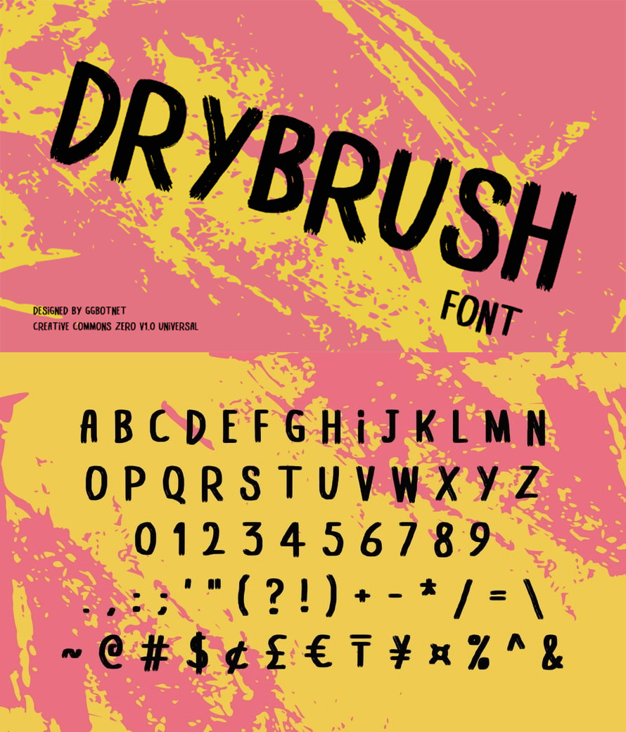Drybrush Free Font