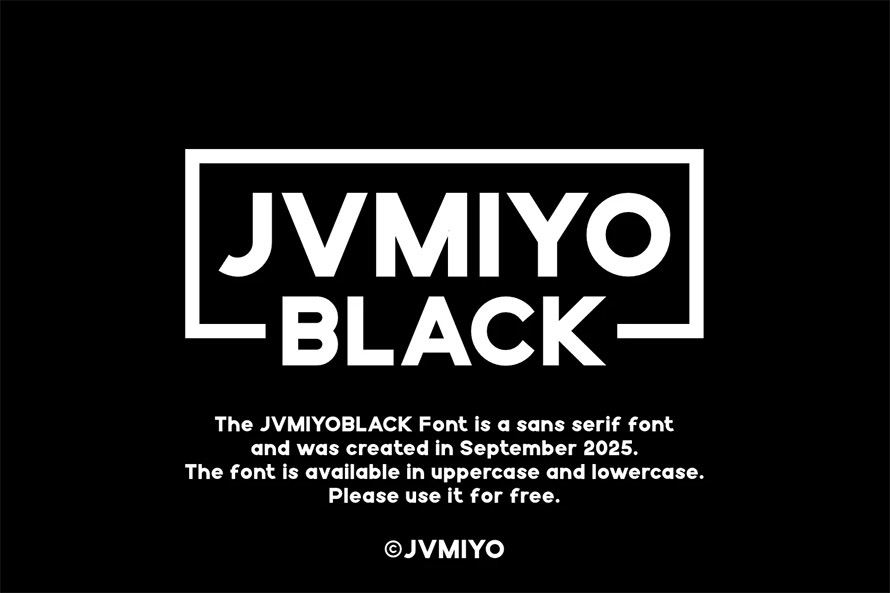 JVMIYOBLACK Font Free
