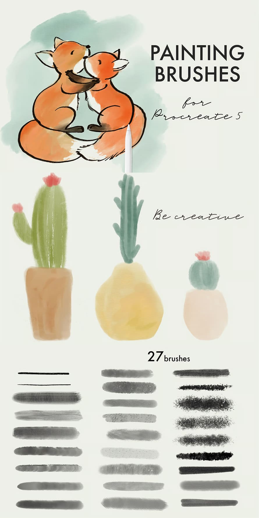 Soft Texture Brushes for Procreate