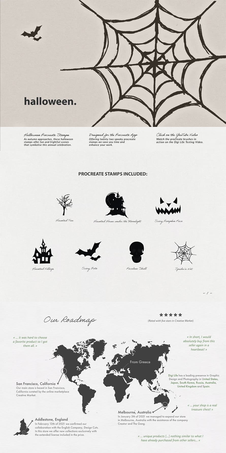 Halloweens Procreate Stamps