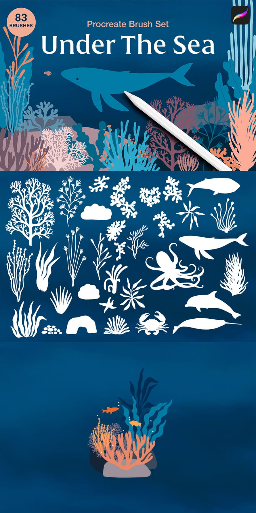 Under The Sea Procreate Brushes