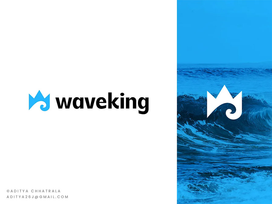 Waveking Logo Design