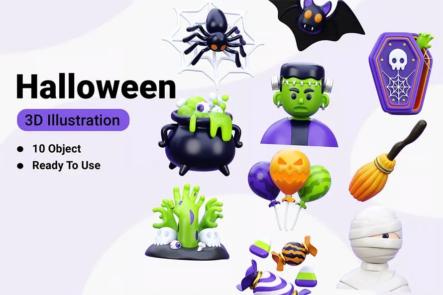 Halloween 3D Icon Ilustration