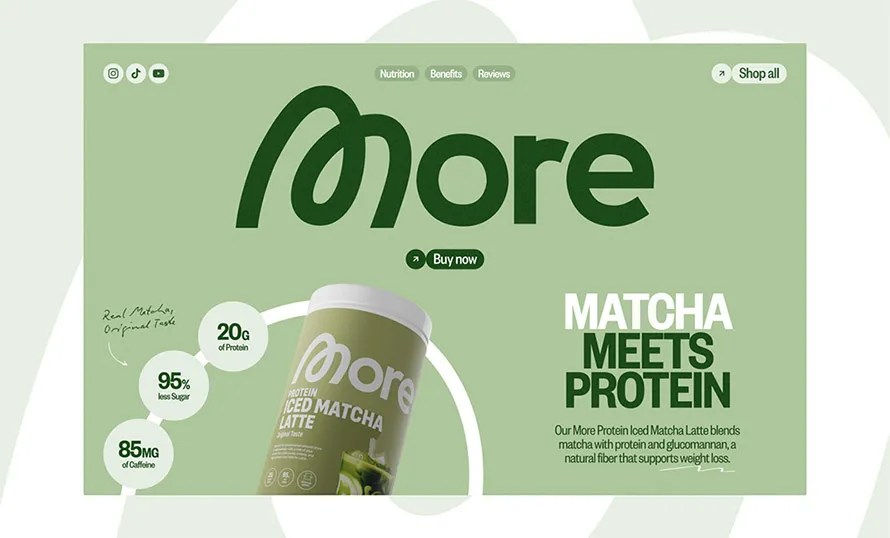 More Nutrition Website Design