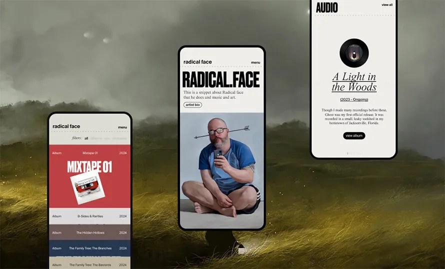 Radical Face Website Design