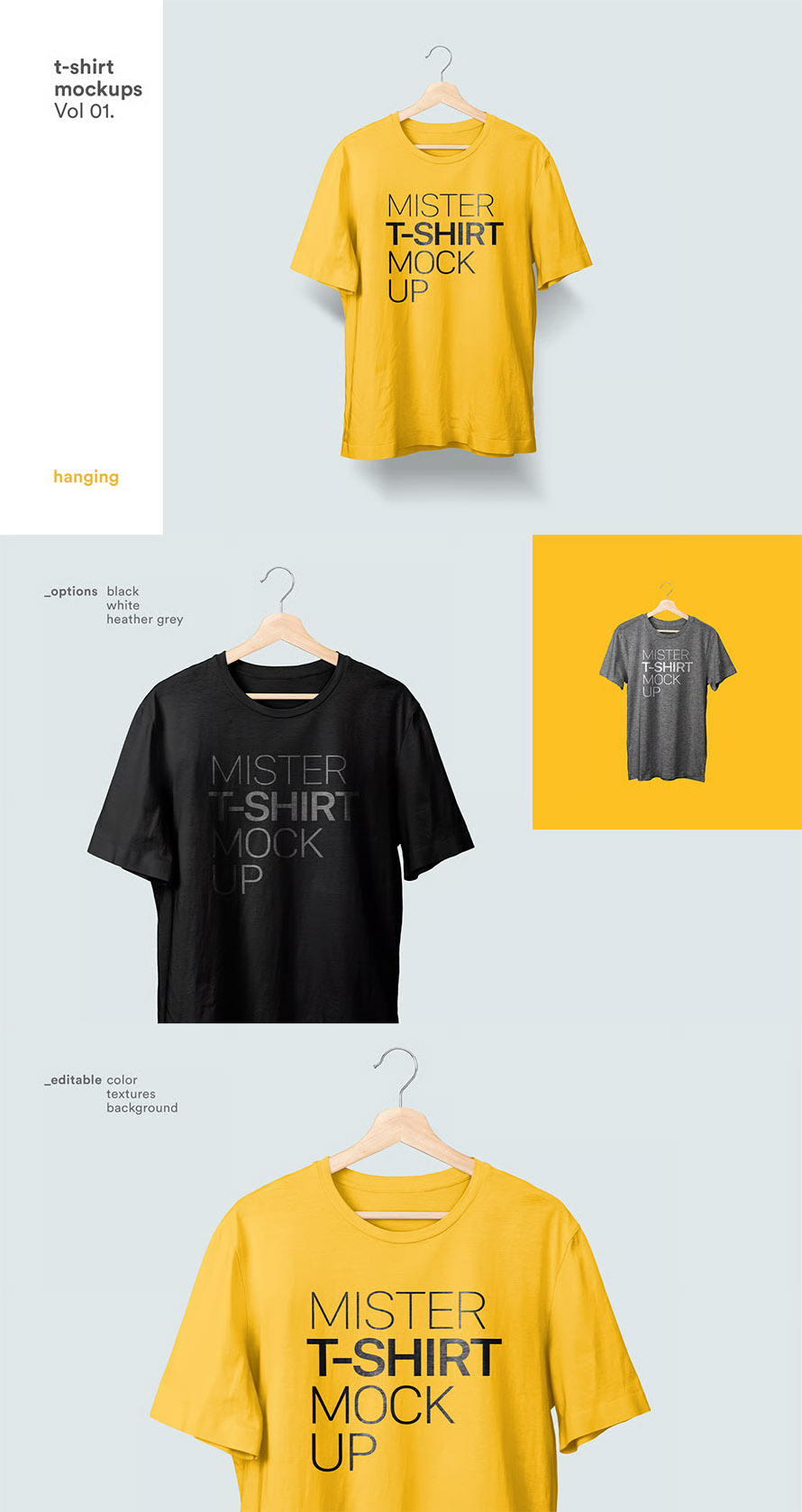 Yellow T Shirt Mockup Yellow T Shirt Mockup