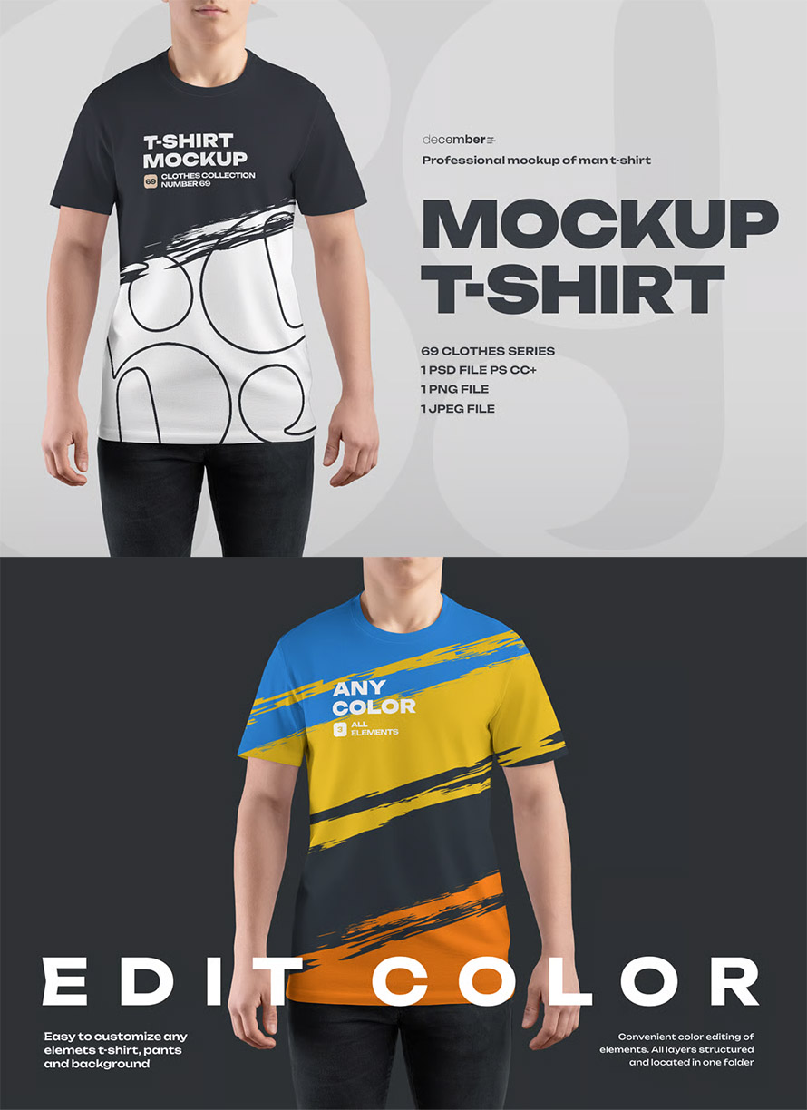 Mockups Man T Shirt Front View Mockups Man T Shirt Front View