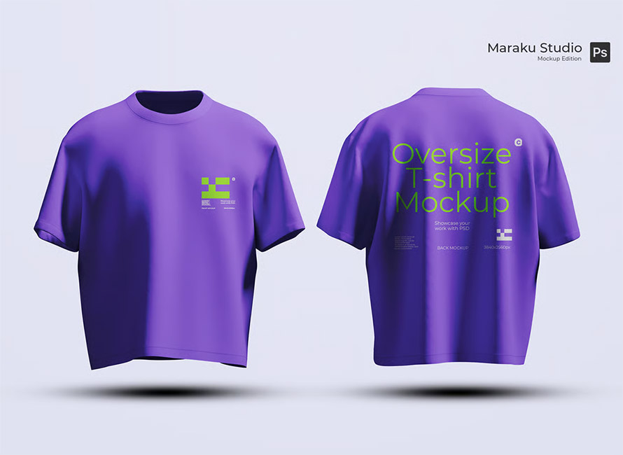 Oversize T shirt Mockup Oversize T shirt Mockup
