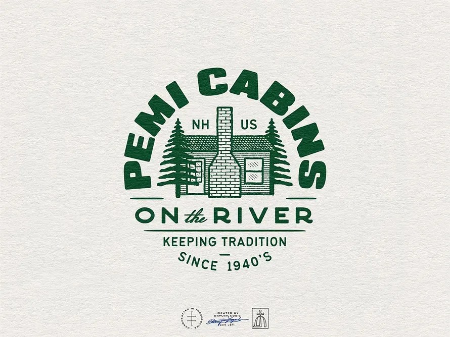 Pemi Cabins Badge Logo