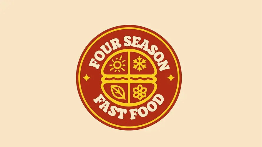 Four Season Fast Food Circular Badge