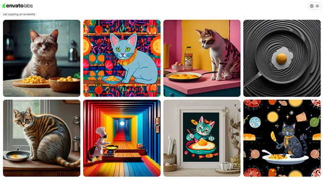 using a prompt in Envato AI ImageGen
