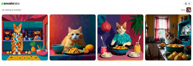 new images based on the selected style