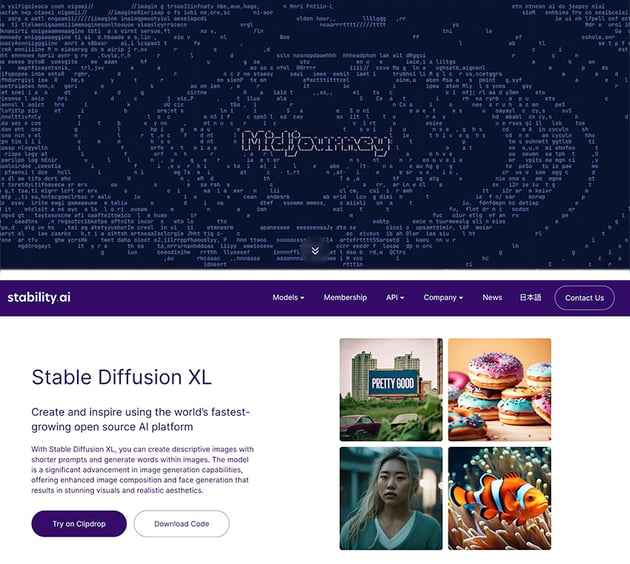 User Interfaces of MidJourney and Stable Diffusion