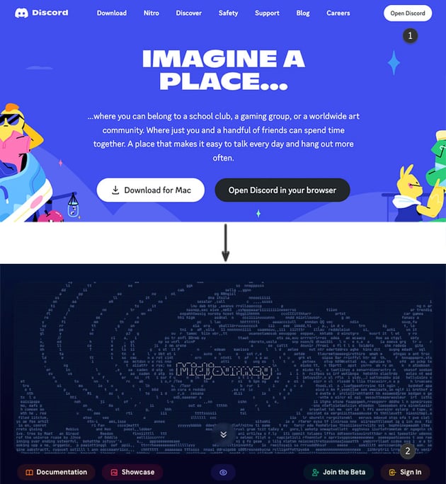 Create Discord ID and sign in Midjourney landing page