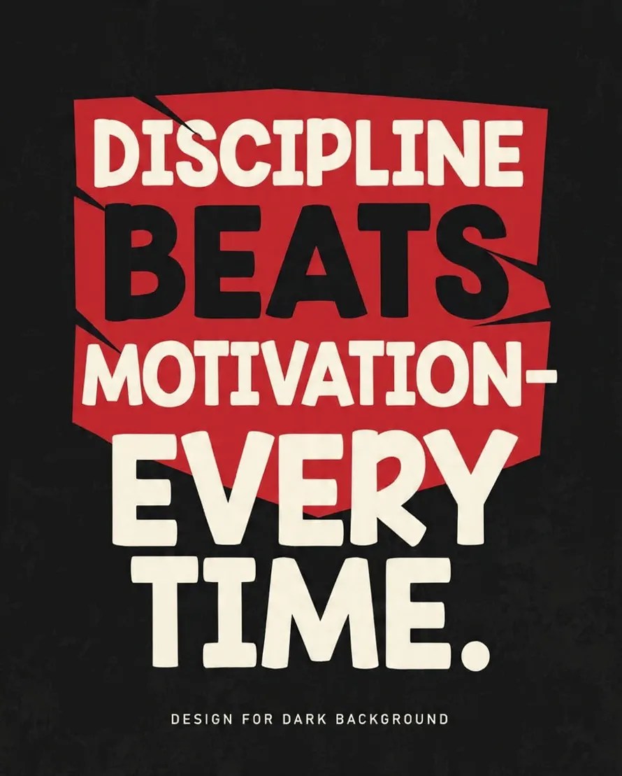 Discipline Beats Motivation — Every Time.