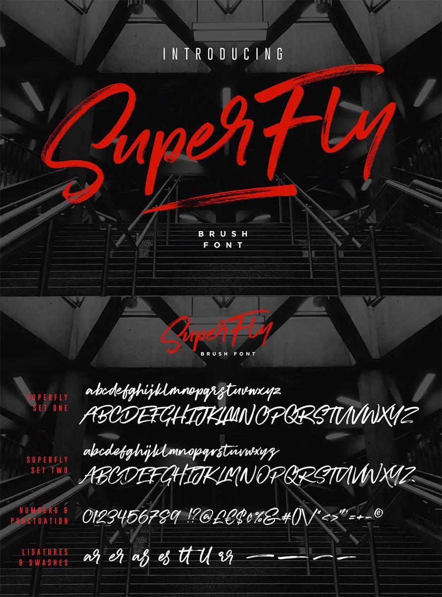 Superfly Brush Poster Font Superfly Brush Poster Font