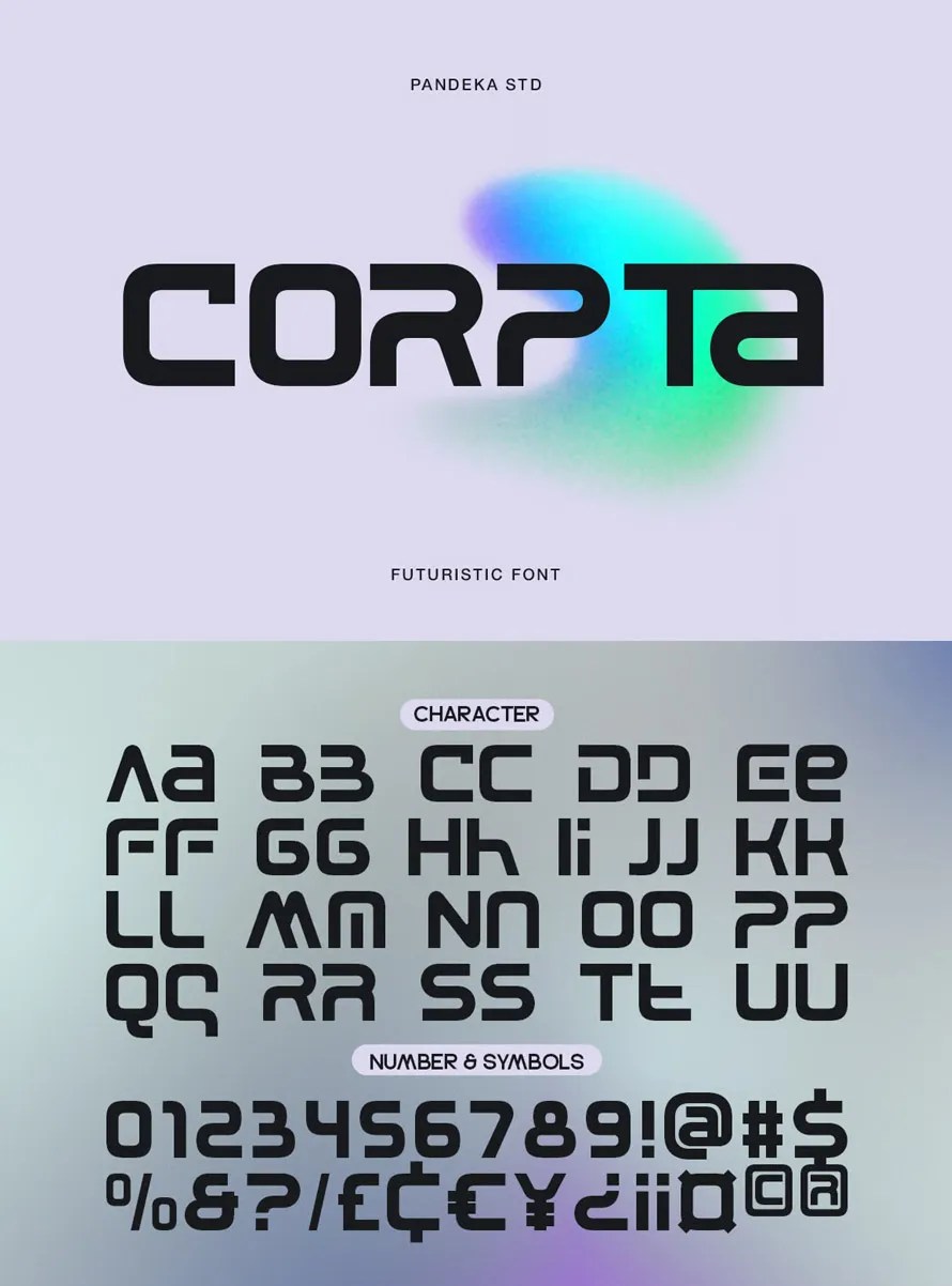 Corpta Futuristic Modern Tech Poster Font Corpta Futuristic Modern Tech Poster Font