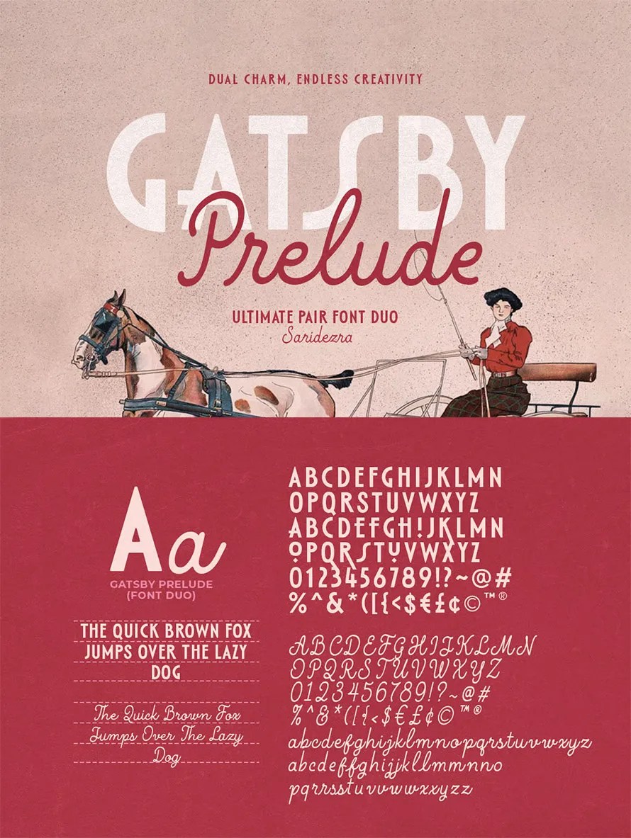 Gatsby Prelude - Art Deco Font Duo Gatsby Prelude - Art Deco Font Duo