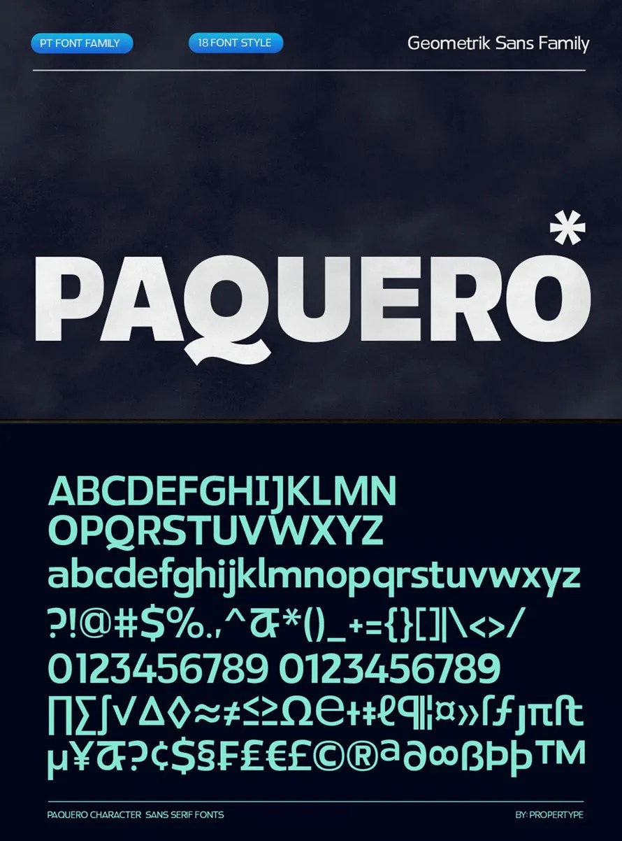 Paquero Gometric Sans Font Family Paquero Gometric Sans Font Family