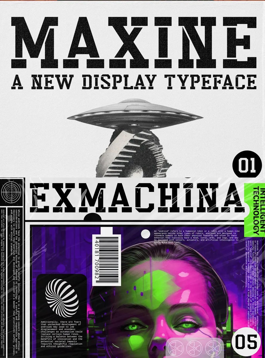 Maxine Display Poster Font Maxine Display Poster Font