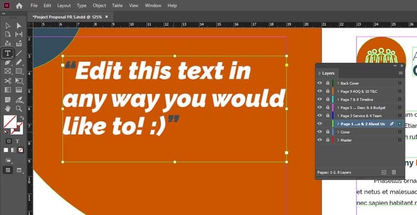 InDesign Type Tool