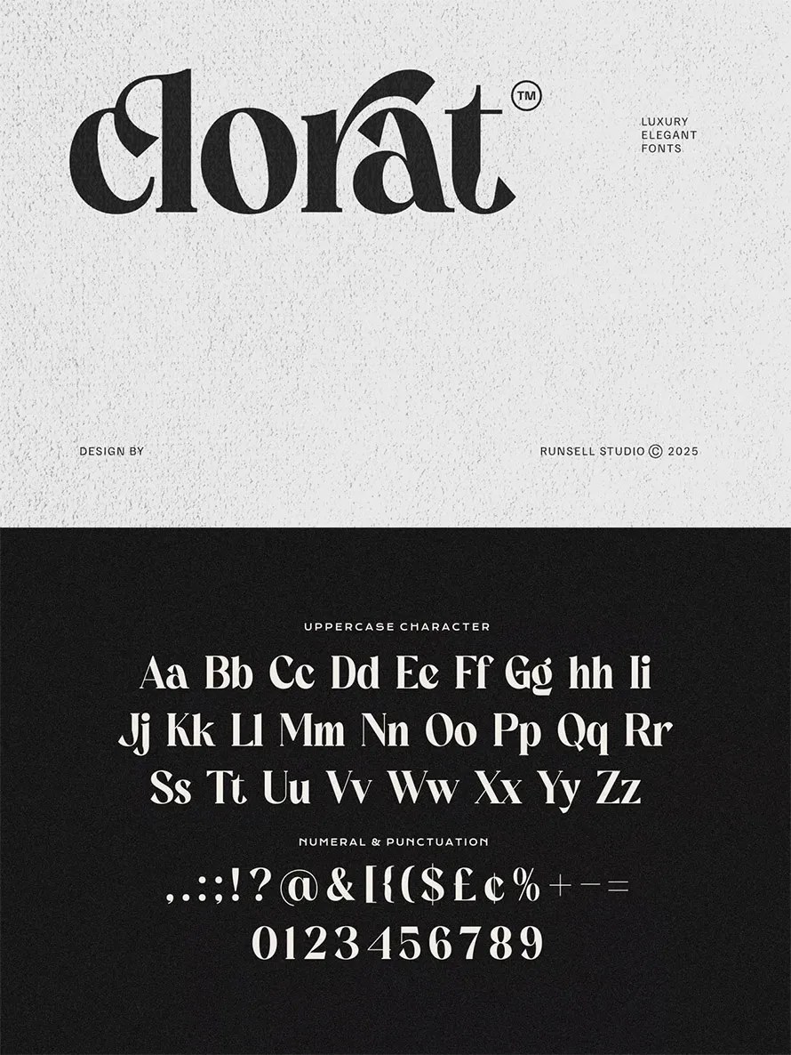 Elegant Corporate Logo Clorat Font