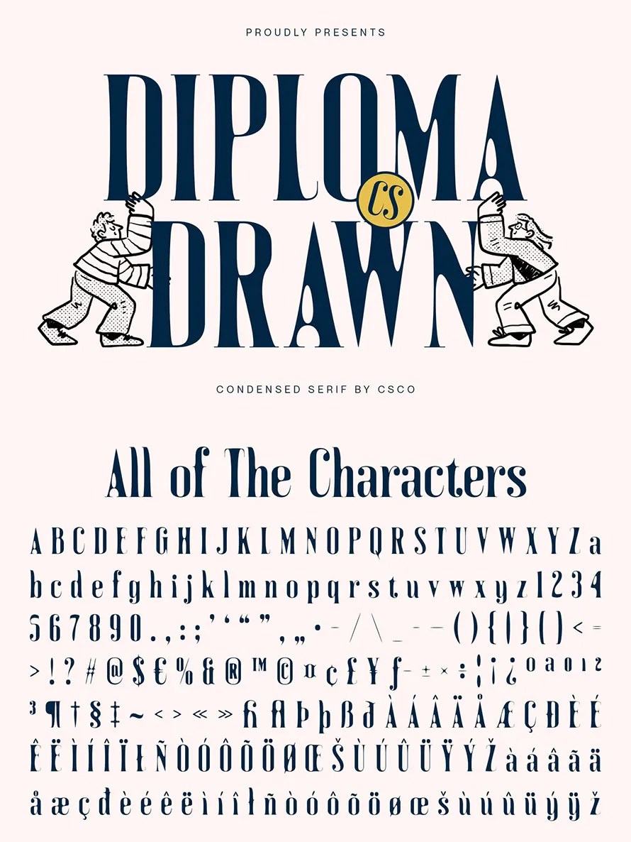 Diploma Drawn Font