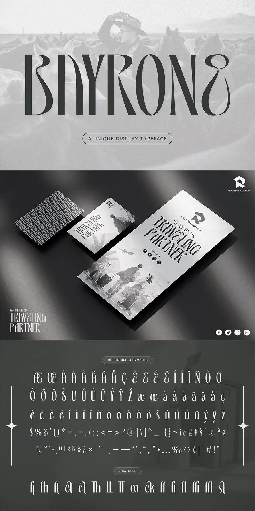 Unique Display Bayrone Font