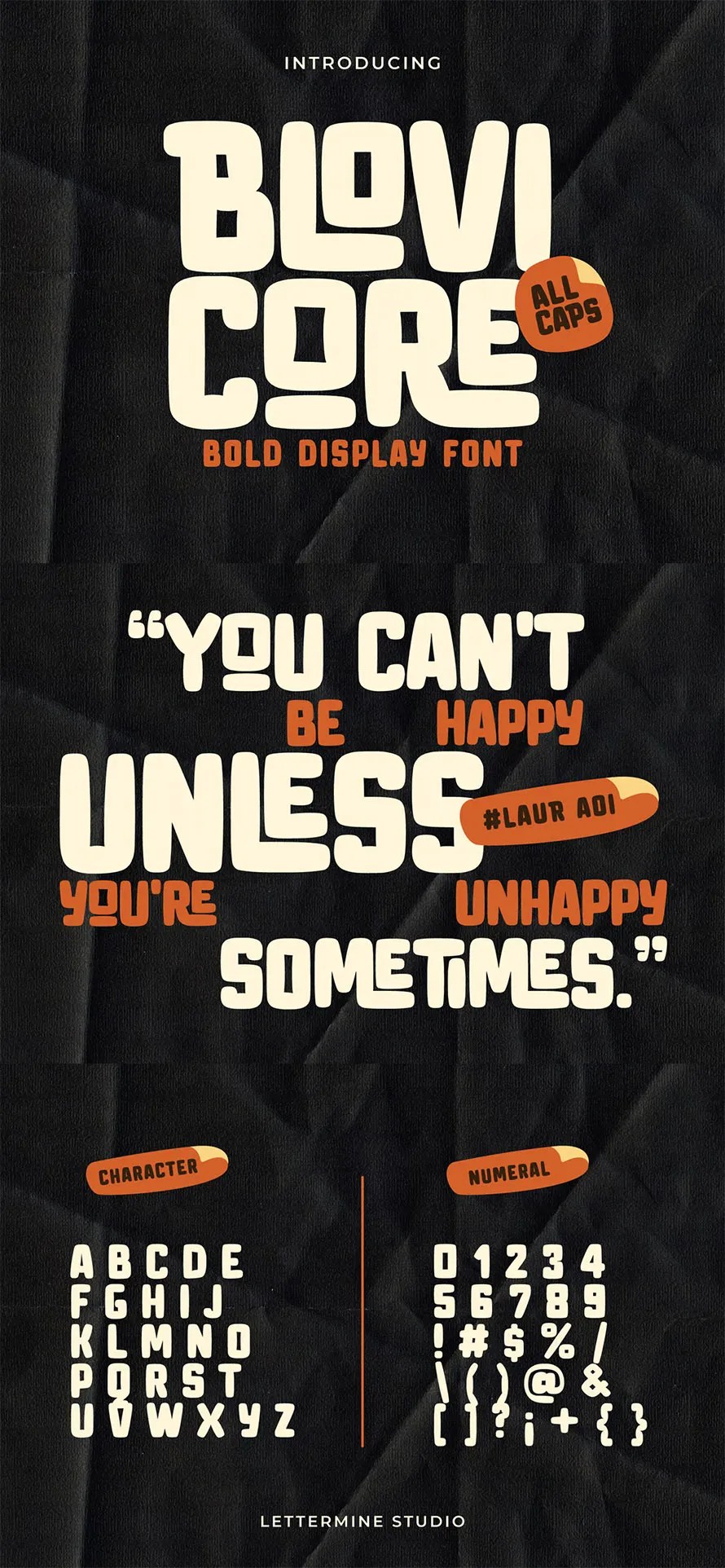 Blovi Core Bold Food Font