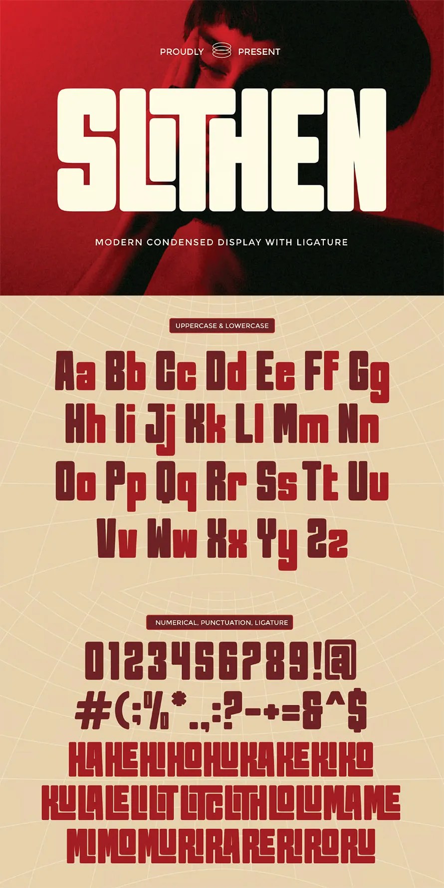 Bold Condensed Slithen Font
