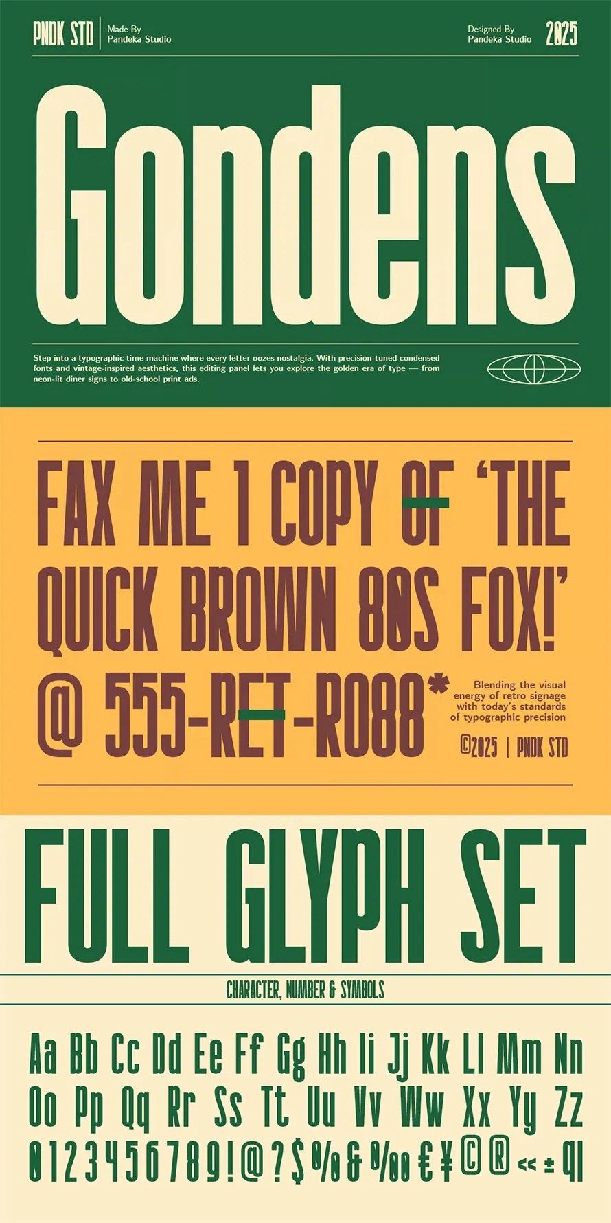Condensed 90s Font Gondens