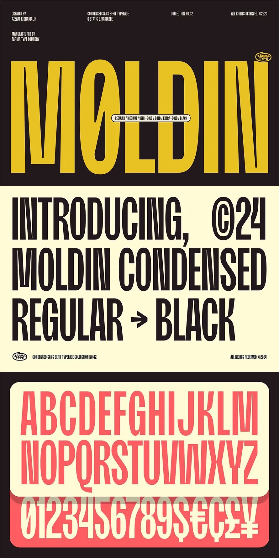 Moldin Condensed Sans Serif Font