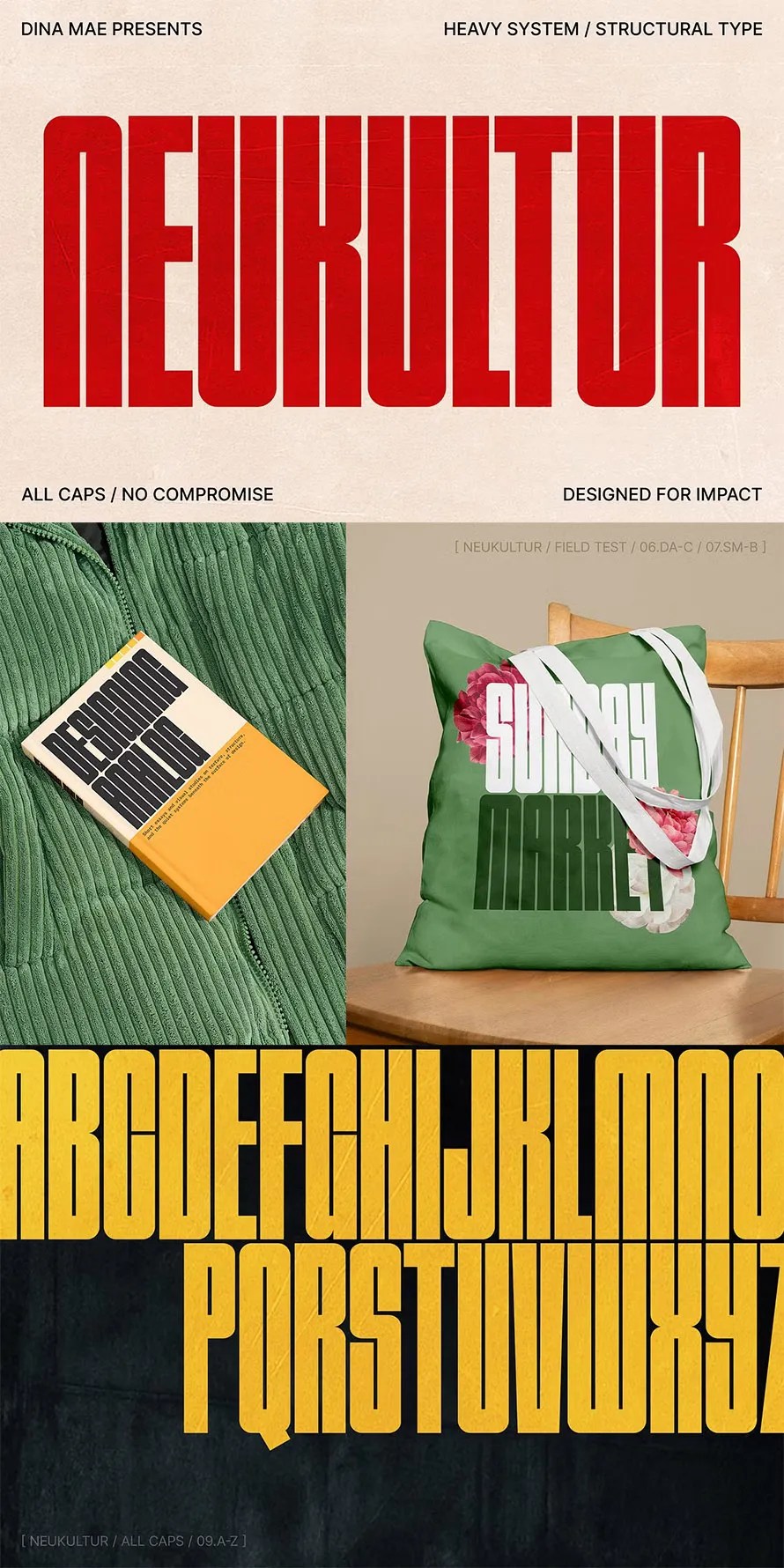 NEUKULTUR Compressed Display Font