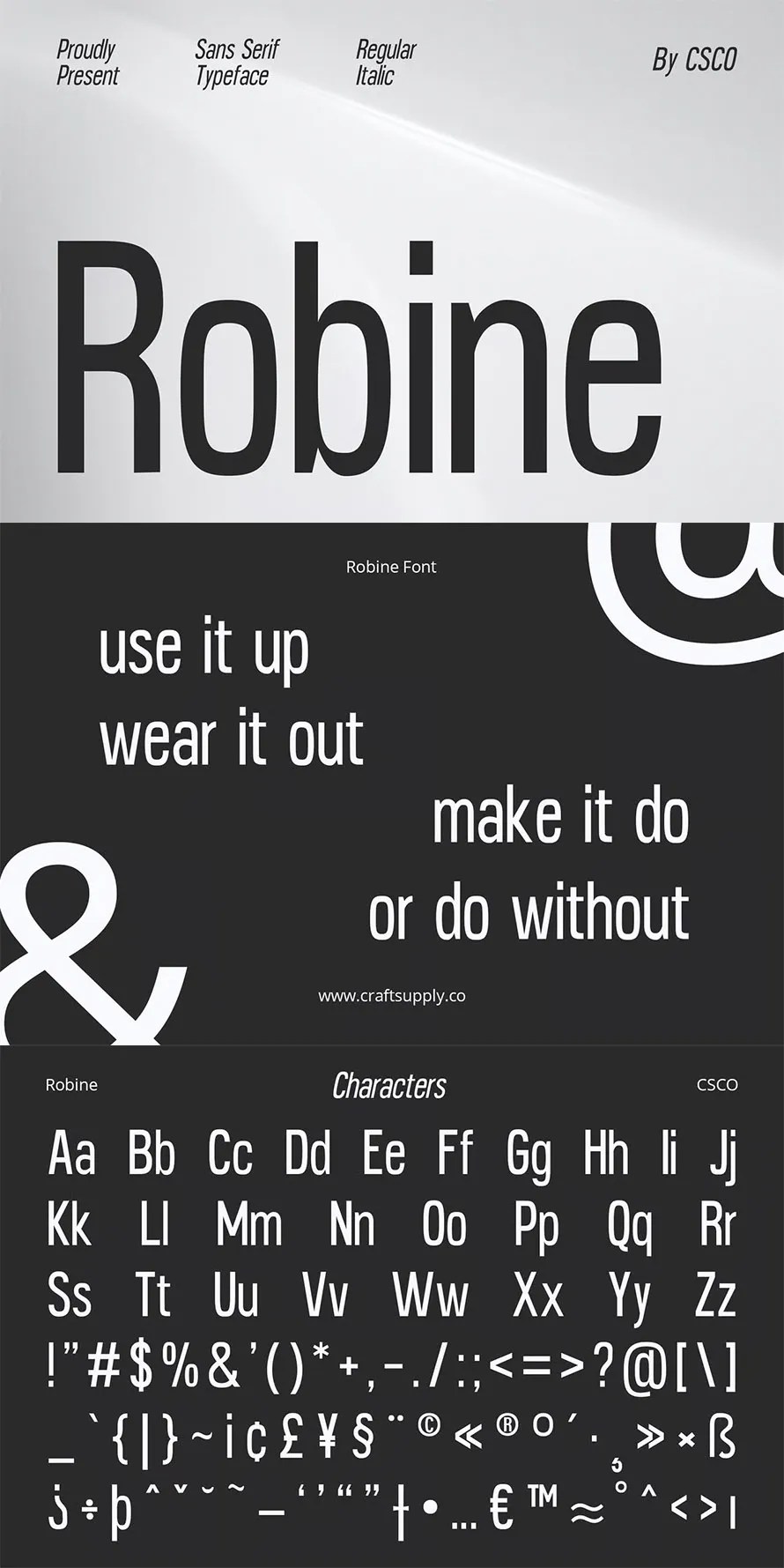 Robine Condensed Sans Serif Font