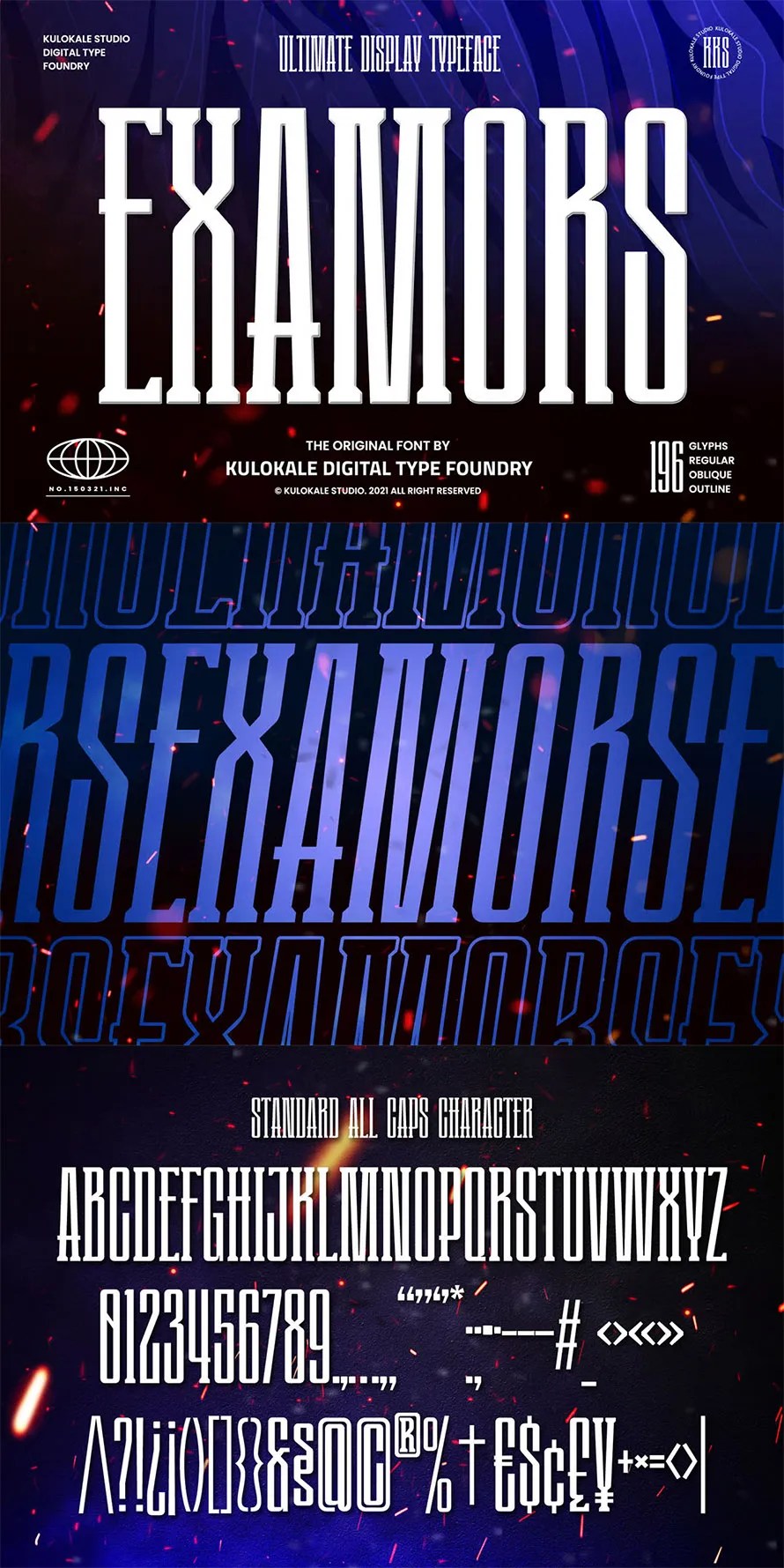 Examors Condensed Game Sports Display Font