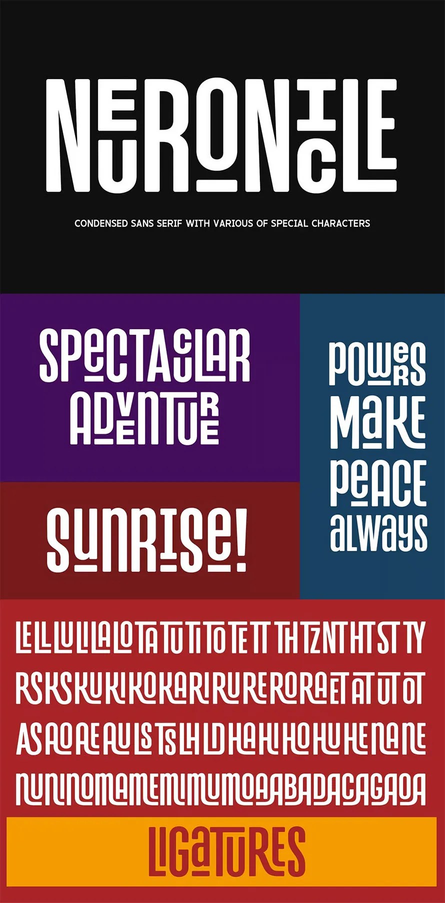 Unique Condensed Neuronicle Font